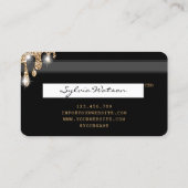 クレジットカード式金ゴールド美容師 名刺 (裏面)