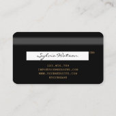 クレジットカード式金ゴールド美容師 名刺 (裏面)