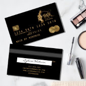 クレジットカード式金ゴールド美容師 名刺