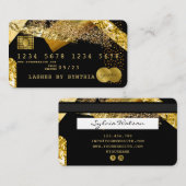 クレジットカード式金箔ブラシ 名刺 (正面/裏面)