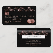 クレジットカード方式のバラ金ゴールド 華美 名刺 (正面/裏面)