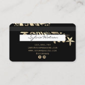 クレジットカード方式のフローラ金ゴールド 名刺 (裏面)