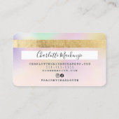 クレジットカード真珠玉虫美しいモグラデーションノグラム 名刺 (裏面)