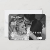 クレジットカード結婚写真のサンキューカード サンキューカード (正面)