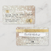 クレジットカード金ゴールド《写真》ぼけ味美しいモノグラム 名刺 (正面/裏面)