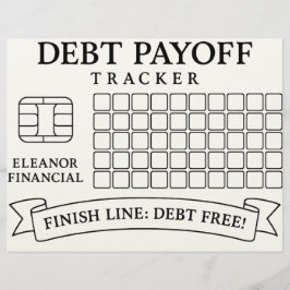 クレジットカード風借金返済トラッカーカラーシート レターヘッド