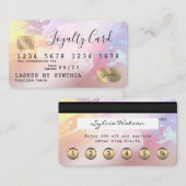 クレジットカード風抽象アートのロイヤリティカード 名刺 (正面/裏面)