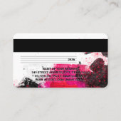 クレジットカード カラフル芸術的絵を描線 名刺 (裏面)