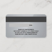 クレジットカード | グレイ光沢 名刺 (裏面)