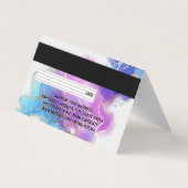 クレジットカード |ゴールド・フォイル |水彩 名刺 (裏面)