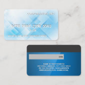 クレジットカード | ジオメトリブルー抽象芸術 名刺 (正面/裏面)