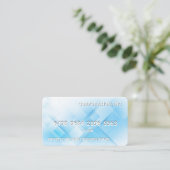 クレジットカード | ジオメトリブルー抽象芸術 名刺 (スタンド正面)