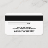 クレジットカード | デジタルパープルオレンジの背景 名刺 (裏面)