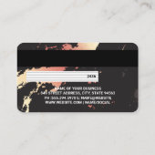 クレジットカード | バラ金属 | 大理石 名刺 (裏面)