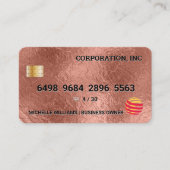 クレジットカード | バラ金箔 名刺 (正面)