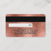 クレジットカード | バラ金箔 名刺 (裏面)