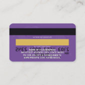 クレジットカード | パープル | 世界地図 名刺 (裏面)