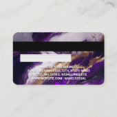 クレジットカード |ブルーパープル金ゴールド大理石 名刺 (裏面)