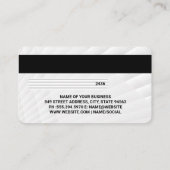 クレジットカード |ホワイトパネルパターン 名刺 (裏面)