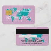 クレジットカード | 世界地図 | 幾何学模様 名刺 (正面/裏面)