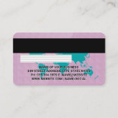 クレジットカード | 世界地図 | 幾何学模様 名刺 (裏面)