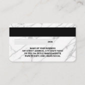 クレジットカード |大理石テクスチャ 名刺 (裏面)