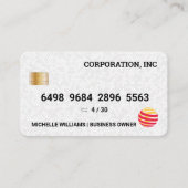 クレジットカード |幾何学的な白いタイル 名刺 (正面)