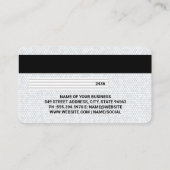 クレジットカード |幾何学的な白いタイル 名刺 (裏面)