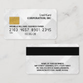 クレジットカード | 白いジオメトリ抽象芸術背景 名刺 (正面/裏面)