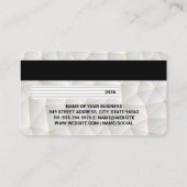 クレジットカード | 白いジオメトリ背景 名刺 (裏面)