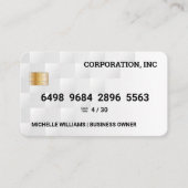 クレジットカード |白い幾何学的パタモダンーン 名刺 (正面)