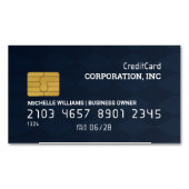 クレジットカード |背市松模様に景 マグネット名刺 (正面)