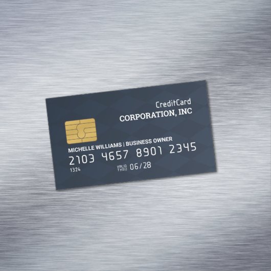 クレジットカード |背市松模様に景 マグネット名刺 (インサイチュ)