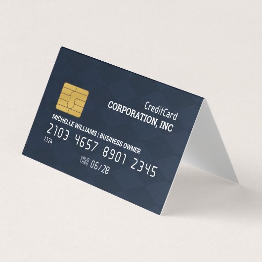 クレジットカード |背市松模様に景 名刺 (正面)