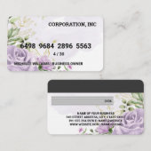 クレジットカード |花の背景 名刺 (正面/裏面)