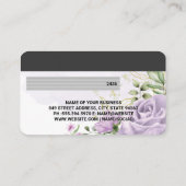 クレジットカード |花の背景 名刺 (裏面)