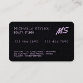 クレジットカー刺激を受けたドがピンク色に見える 名刺 (正面)