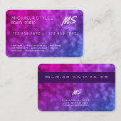 クレジットカー刺激を受けたドはスパーク紫とピンクに見える 名刺 (正面/裏面)
