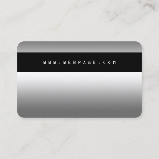 クレジットフェイクまたはデビットカードはメタリックに見える 名刺 (裏面)