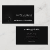 クレジット修理のスローガン名刺 名刺 (正面/裏面)