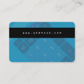 クレジット·カードのルック·フェイクカリキュレータ（青） 名刺 (裏面)