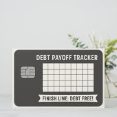 クレジット・カードをテーマにした債務支払い精算トラッカーのカラー・シート 便箋 (スタンド正面)