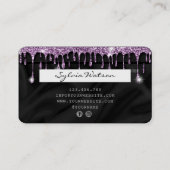 クレジット・カード型水滴バイオレットシルク 名刺 (裏面)