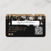 クレジット・カード型滴下金ゴールド・ダイヤモンドQRコード 名刺 (裏面)