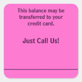 クレジット・カード請求スタンプによる支払 スクエアシール (正面)