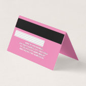 クレジット |デビットカード |ピンク 名刺 (裏面)