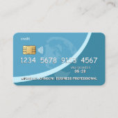 クレジット | デビットカード | ブルー | グローバル 名刺 (正面)