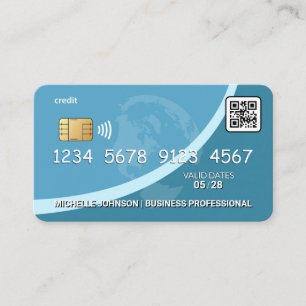 クレジット   デビットカード   ブルー   グローバル   QRコード 名刺