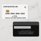 クレジット | デビットカード | ヘビーホワイト 名刺 (正面/裏面)