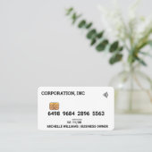 クレジット | デビットカード | ヘビーホワイト 名刺 (スタンド正面)